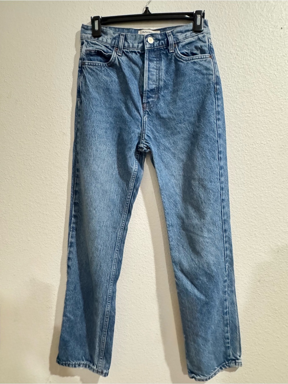 Reformation Medium Blue Straight Jeans